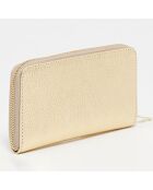 Portefeuille en Cuir Kaya doré - 19.5x10.5 cm