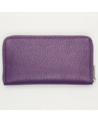 Portefeuille en Cuir Kaya violet - 19.5x10.5 cm