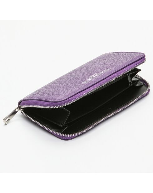 Portefeuille en Cuir Kaya violet - 19.5x10.5 cm
