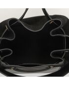 Beuteltasche Livy aus schwarzem Leder - 21,5x27x15 cm