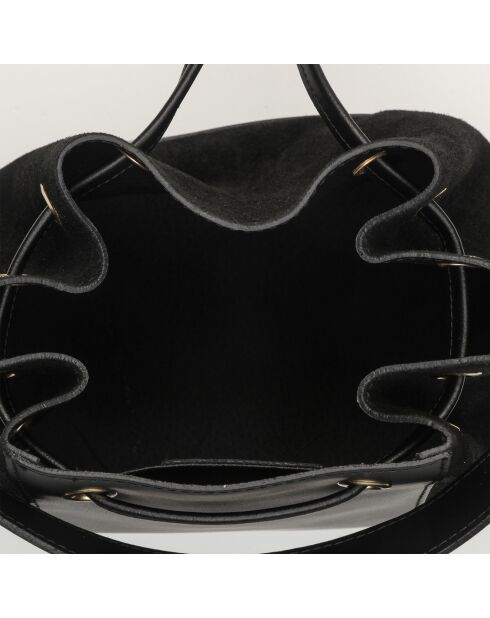 Beuteltasche Livy aus schwarzem Leder - 21,5x27x15 cm