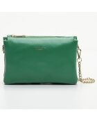 Sac bandoulière en Cuir Perla vert - 21.5x15x5 cm