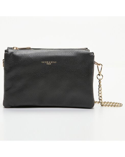 Borsa a tracolla in pelle Perla nera - 21,5x15x5 cm