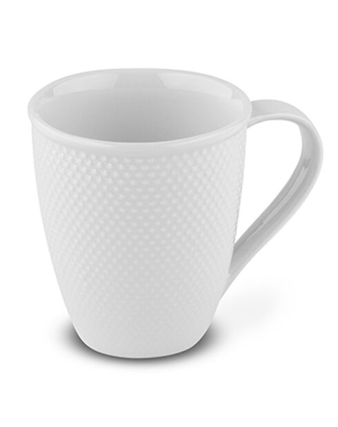 6 Mugs Sérénity Porcelaine blanches - 447 ml