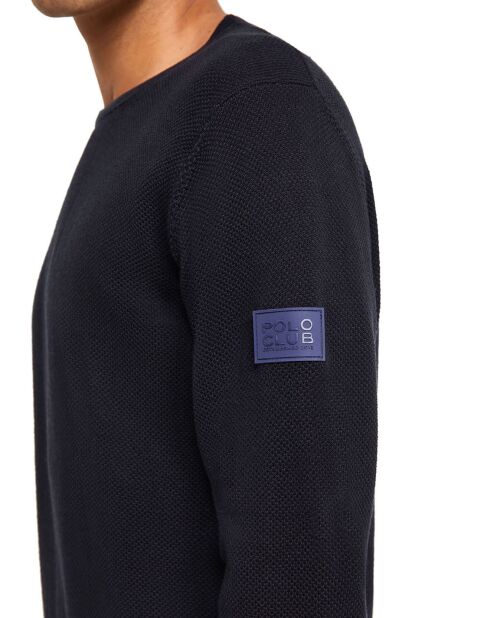 Pull Col Rond Bogota marine
