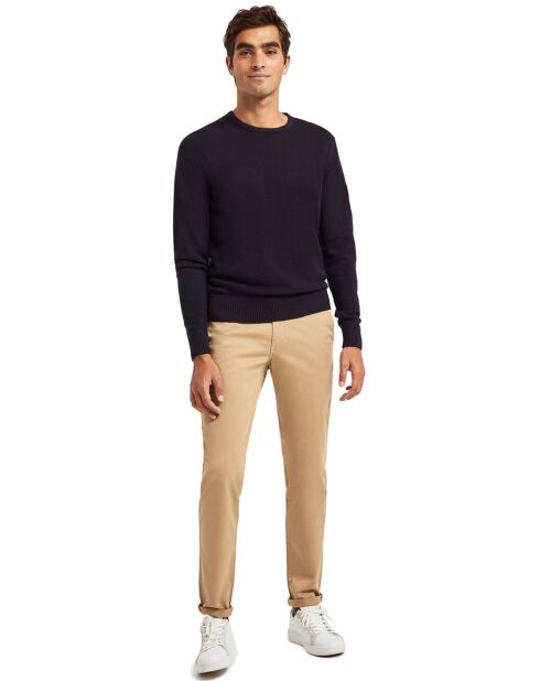 Pull Col Rond Bogota marine