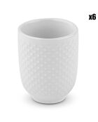 6 Tasses Sérénity Porcelaine blanches - 148 ml