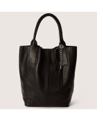 Borsa a tracolla nera in pelle Petra - 28x17x56 cm