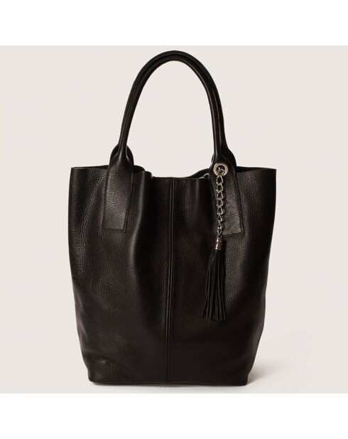 Borsa a tracolla nera in pelle Petra - 28x17x56 cm