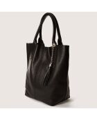 Borsa a tracolla nera in pelle Petra - 28x17x56 cm