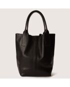 Borsa a tracolla nera in pelle Petra - 28x17x56 cm