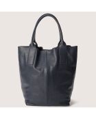 Borsa a tracolla in pelle Petra blu - 28x17x56 cm