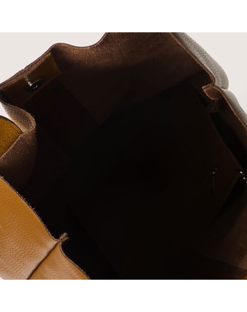 Sac cabas en Cuir Petra cognac - 28x17x56 cm