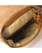 Zaino Eavan in pelle cognac - 31x15x37 cm