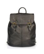 Sac à dos en Cuir Eavan noir - 31x15x37 cm