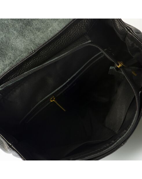 Sac à dos en Cuir Eavan noir - 31x15x37 cm