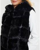 Veste en fausse fourrure Fresh noire
