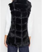 Veste en fausse fourrure Fresh noire
