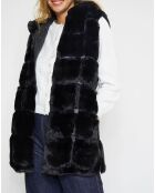 Veste en fausse fourrure Fresh noire