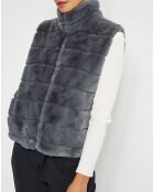 Gilet en fausse fourrure Pretty grise