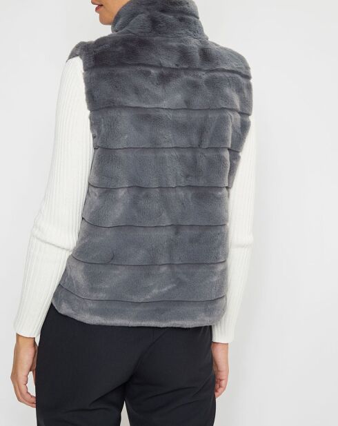 Gilet en fausse fourrure Pretty grise