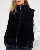 Gilet en fausse fourrure Pretty noire