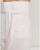 Pantalon en Laine & Cachemire Babo rose clair