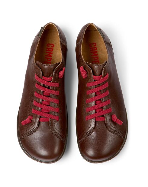 Baskets en Cuir Peu marron