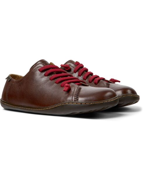 Baskets en Cuir Peu marron