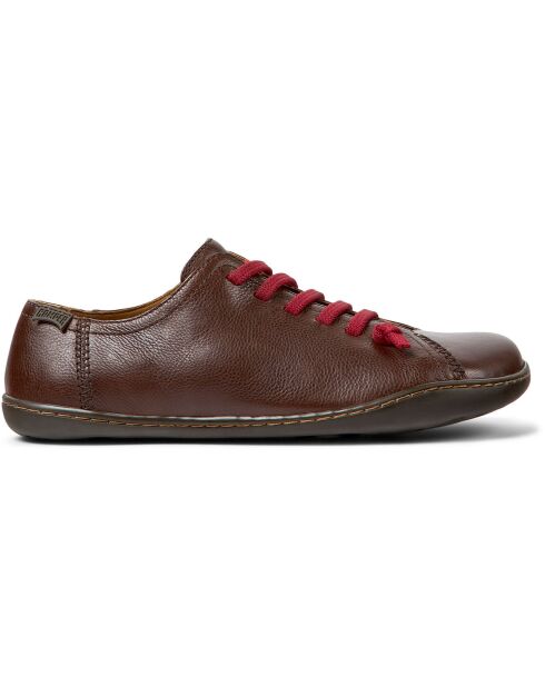 Baskets en Cuir Peu marron