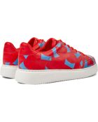 Baskets en Cuir Runner K21 rouge/bleu