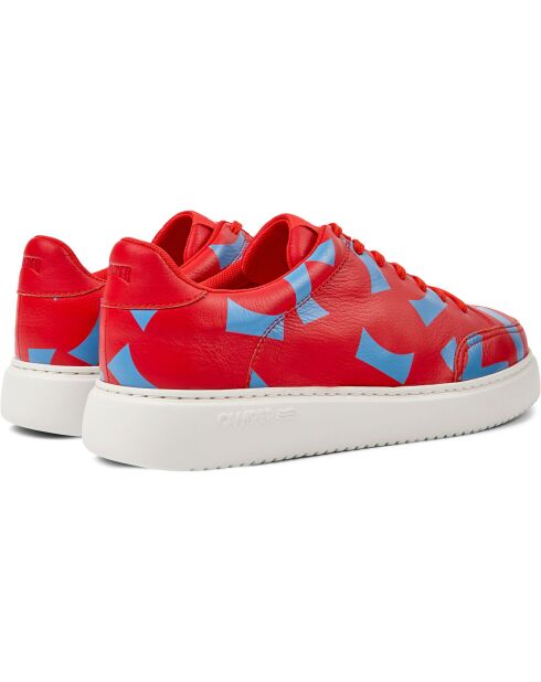 Baskets en Cuir Runner K21 rouge/bleu