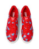 Baskets en Cuir Runner K21 rouge/bleu