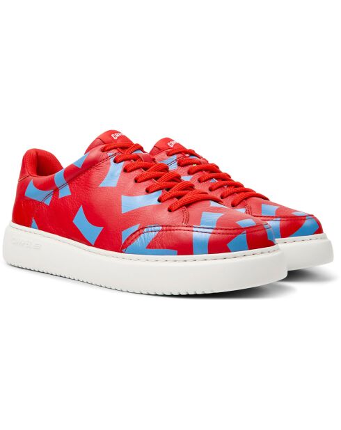 Baskets en Cuir Runner K21 rouge/bleu