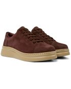 Baskets en Velours de Cuir Runner Up marron