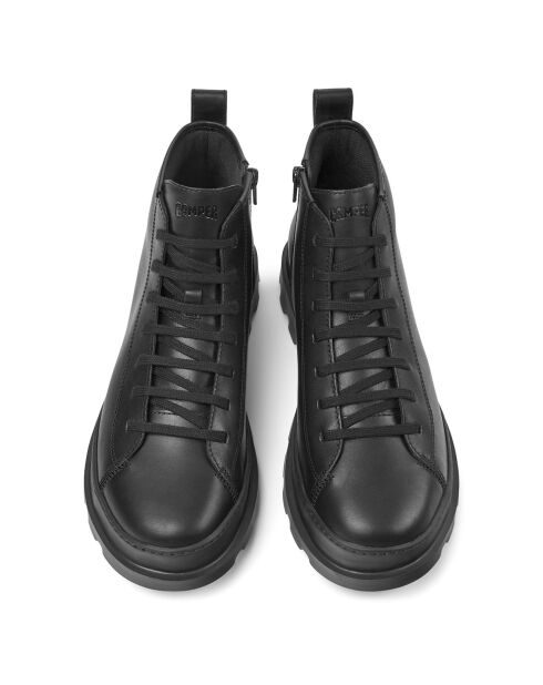 Boots en Cuir Brutus noires