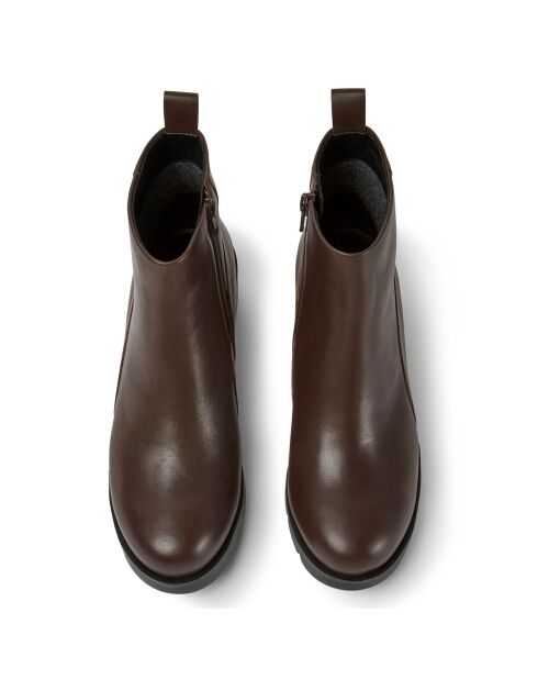 Boots en Cuir Wanda marron