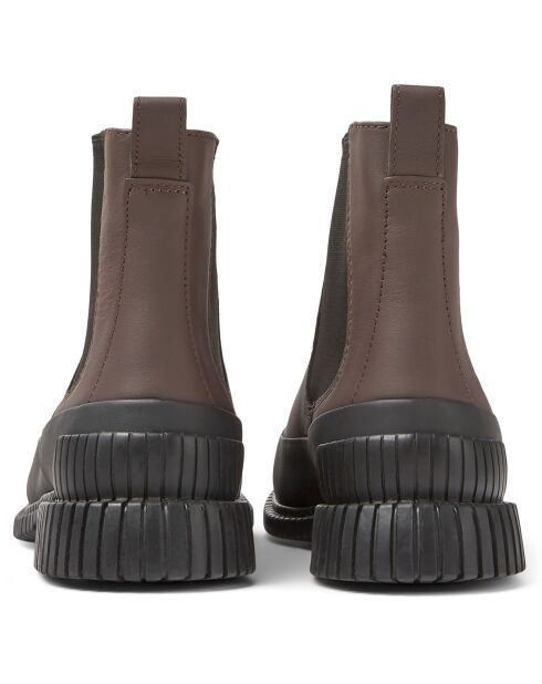 Chelsea boots en Cuir Pix marron