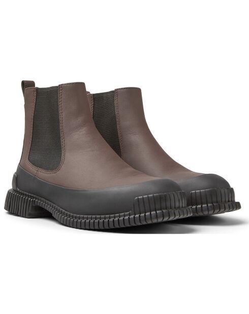 Chelsea boots en Cuir Pix marron