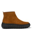 Boots en Velours de Cuir Ground cognac