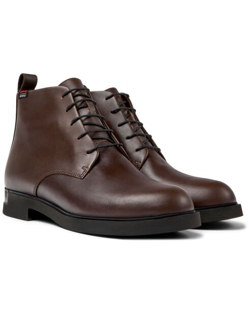 Boots en Cuir Iman marron
