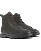 Boots en Velours de Cuir Brutus gris foncé