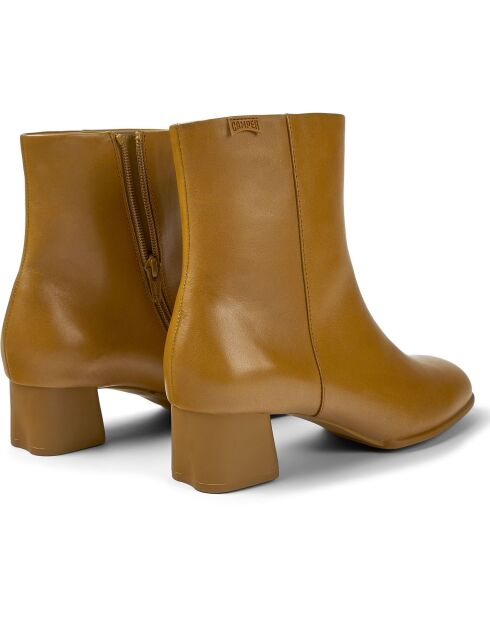 Bottines en Cuir Katie cognac