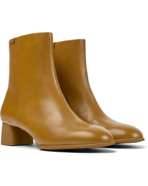 Bottines en Cuir Katie cognac