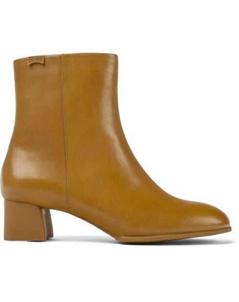 Bottines en Cuir Katie cognac