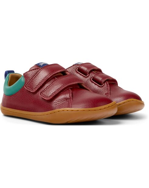 Bottillons en Cuir Peu bordeaux