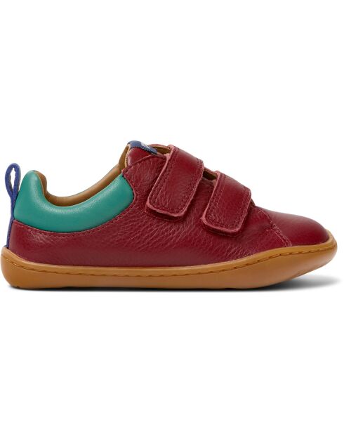 Bottillons en Cuir Peu bordeaux