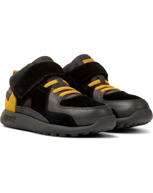 Bottillons en Cuir Driftie noir/jaune
