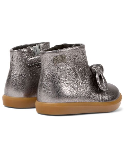 Bottines en Cuir Pursuit argentés