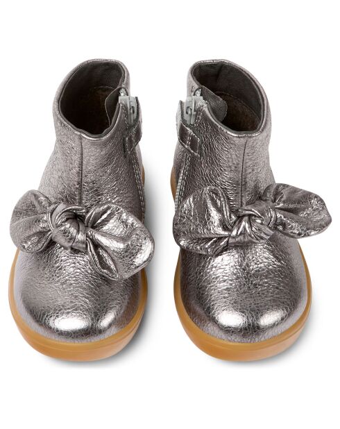 Bottines en Cuir Pursuit argentés